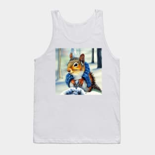 Squirrel in Winter Moods Tank Top